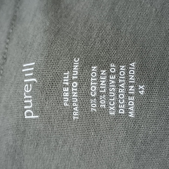 J.Jill Pure Jill Trapunto Tunic Cotton/Linen Blend - Picture 11 of 11